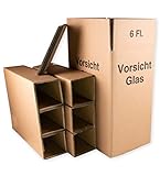 5x Flaschen Versandkarton 6er DHL/UPS geprüft für Wein & Sekt