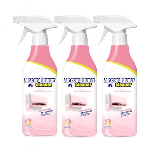 Image of Air Conditioner Foam Cleaner, 500mlX3, Deep Penetrating Coil Cleaning Spray, for Wall-Mounted, Window, Car AC Vent and Outdoor Unit