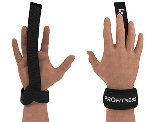 ProFitness Weight Lifting Straps 2 (Black/White)