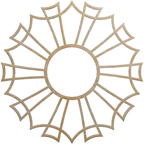 Image of Ekena Millwork 22 inchOD x 7 3 /4 inchID x 3 /8 inchT Augustus Wood Fretwork Pierced Ceiling Medallion, Birch
