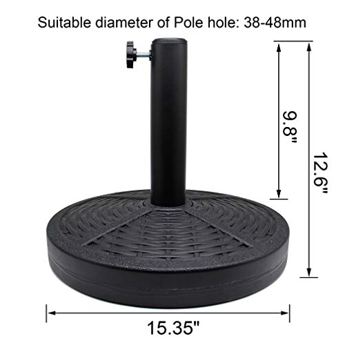 Sfozstra 26.5 lbs Patio Umbrella Base, Concrete Umbrella Base, Market Umbrella Stand, Black