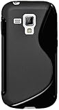 Amzer AMZ95155 Dual Tone TPU Hybrid Skin Fit Case Cover for Samsung Galaxy S Duos S7562 - 1 Pack - Retail Packaging - Black