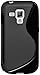 Amzer AMZ95155 Dual Tone TPU Hybrid Skin Fit Case Cover for Samsung Galaxy S Duos S7562-1 Pack - Retail Packaging - Black