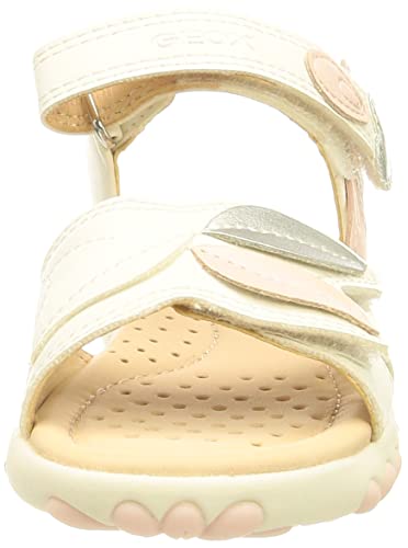 Geox Girl's Haiti Sandal 19 (Toddler/Little Kid/Big Kid) White/Pink 35 (US 3.5 Big Kid) M2