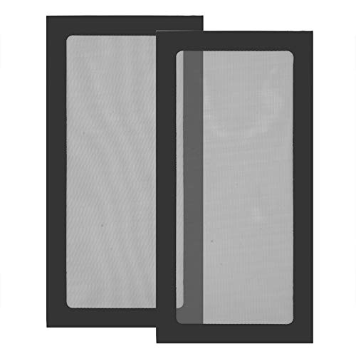 S SIENOC 2PK 120 mm * 240 mm PC Chasis de computadora Ventilador Enfriador Caja de Filtro de Polvo Rejilla a Prueba de Polvo, magnética (2x120 mm * 240 mm, Negro)