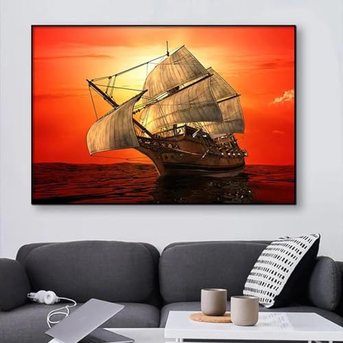 Toile paysage coucher de soleil pour illuminer un salon sombre