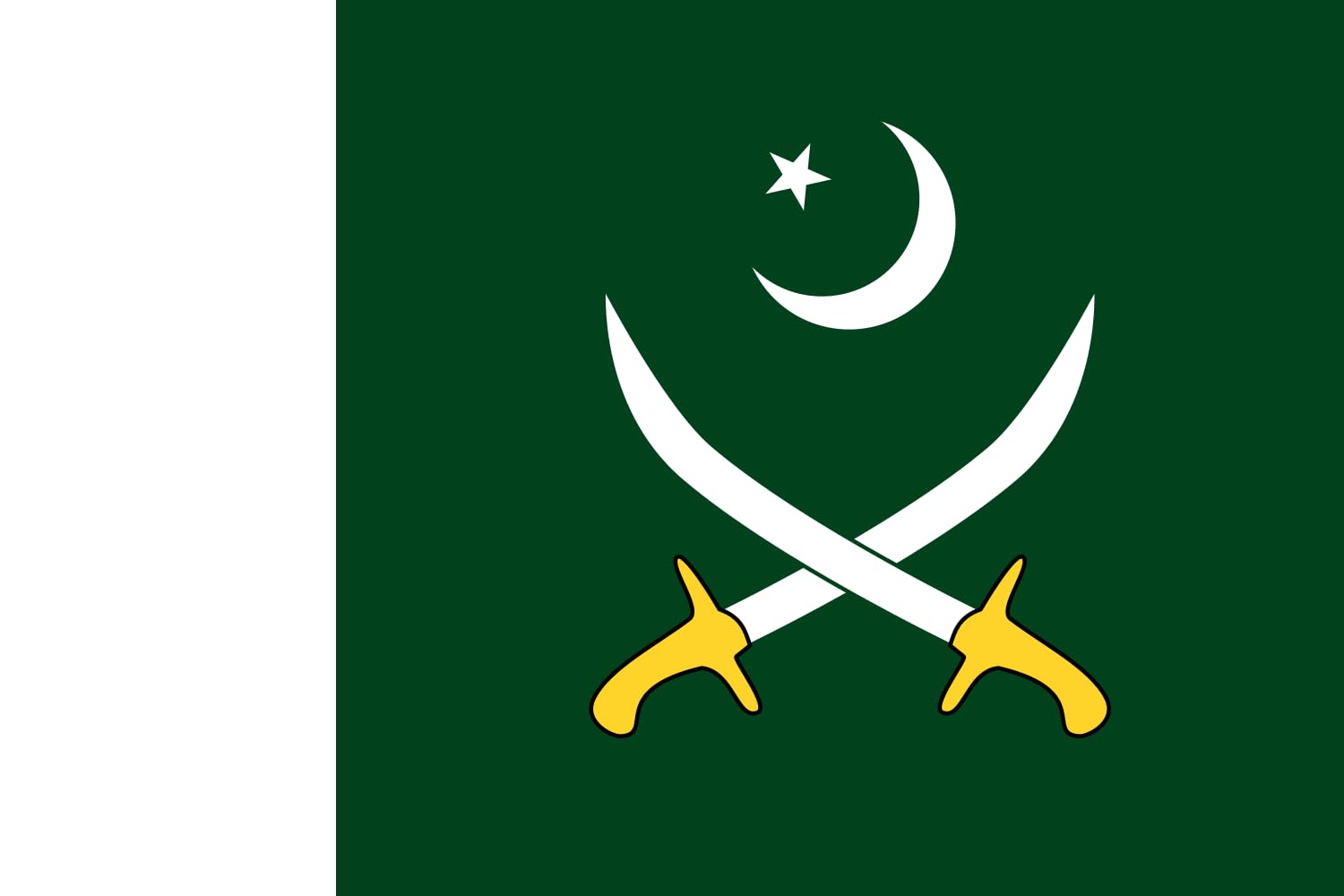 Drapeau Pakistani Army grand modèle paysage aux finitions haut de gamme