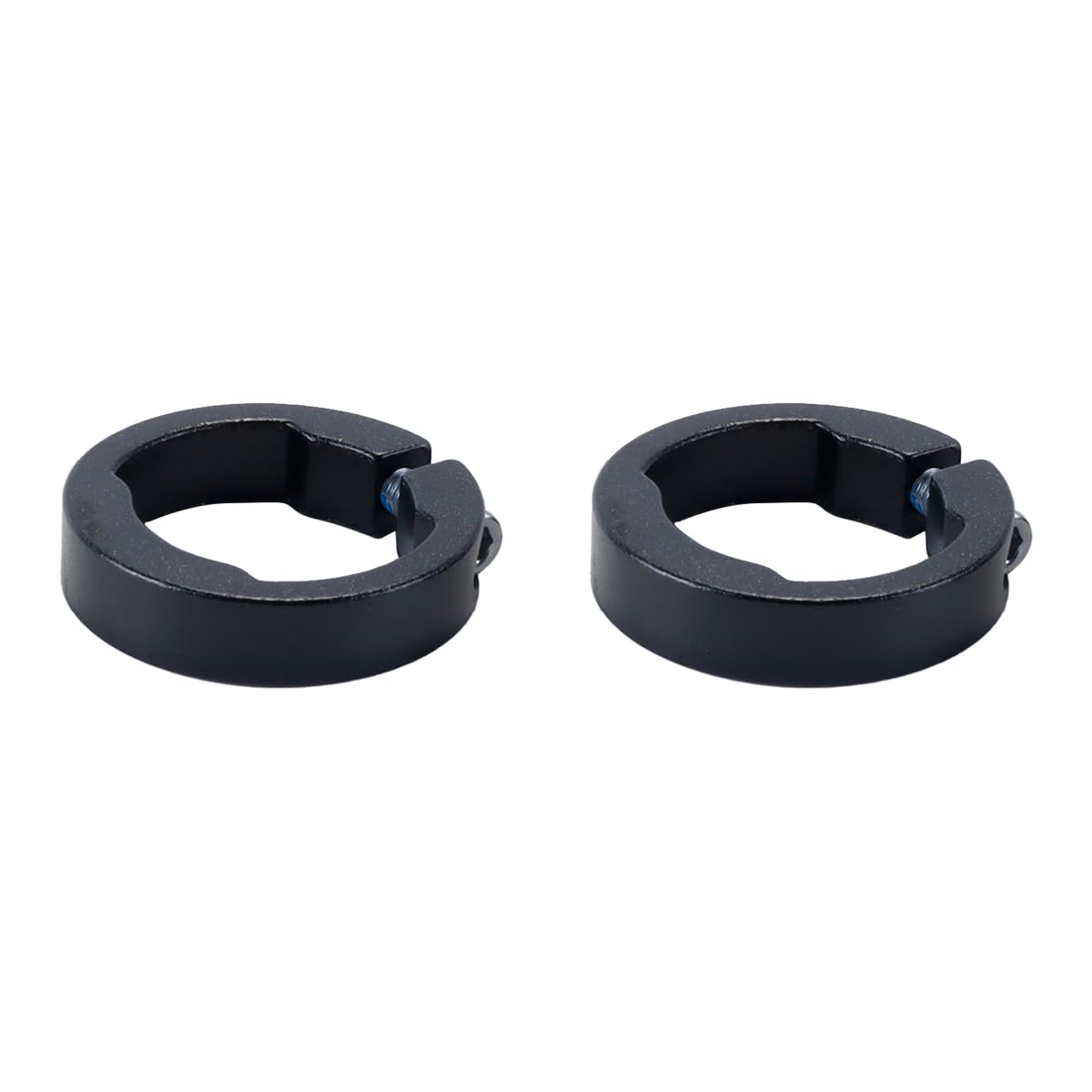 Hoite 2-Piece Aluminum Alloy Bicycle Handlebar Grip Circlips – 22.2mm Lock-On Clamps (Black)