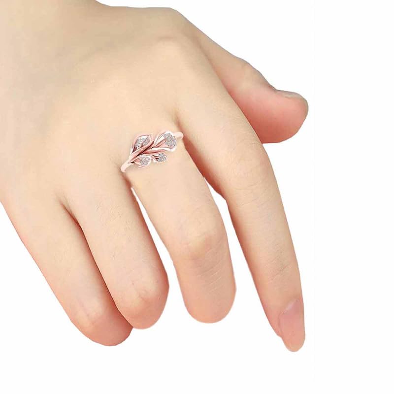 Image of DISHIS 14K /18K Rose Gold Diamond Ring for Women