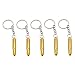 TUTUN 5x Bullet Shape Metal Snuff Spoon 52MM Sniffer Snorter Shovel Portable Key Chain FREE FUNNEL