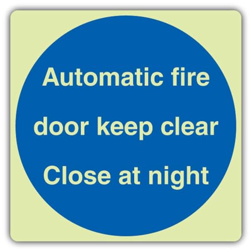 Panneau de signalisation porte coupe-feu Keep Clear automatique vinyle triple lueur 300x300