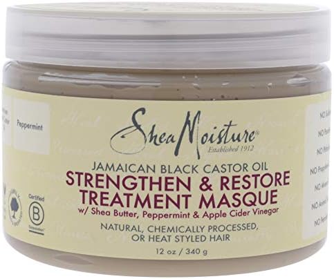 SheaMoisture Jamaican Black Castor Oil Treatment Masque For Dry Hair Jamaican Black Castor Oil Paraben Free Hair Mask 12 Oz