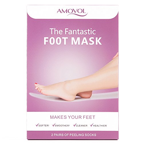 Foot Peel Mask, Exfoliating Calluses and Dead Skin Remover-2 Pair Foot Peel Mask for Men & Women Repair Rough Heels, Dry Cracked Foot, Peel Your Feet in 1-2weeks, Mothers Day Gifts, lavender