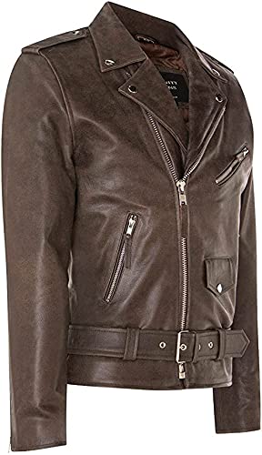 Image of Men Leather Jacket - Lambskin Winter Vintage Motorcycle Biker Jacket, Coat Soft & Stylish Moto Ride & Racing Jacket's