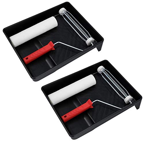 Grande vassoio per pittura da 230 mm + manicotto termosaldato per lucidatura, confezione da 2