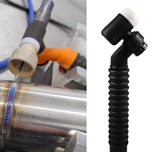 NR-17 Cabeça de tocha de soldagem Tig, cabeça de tocha de solda giratória preta para soldagem de arg