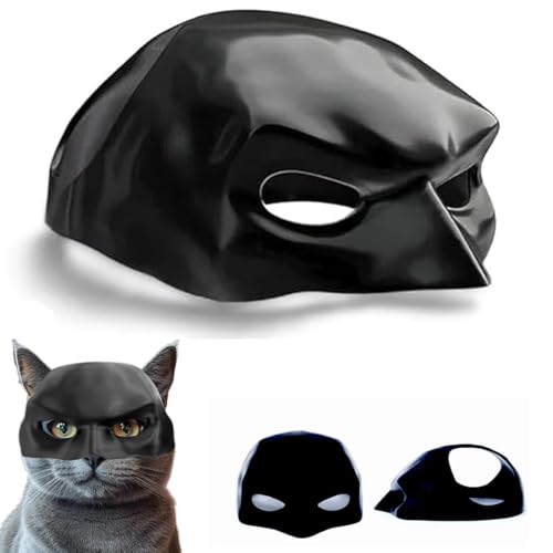 Web Launcher String Shooters Cat Mask for Halloween Cosplay - Bat-Themed Costumes Accessories Pet Cat Hat TPE Soft Rubber Funny Gift (5.1x3.5)
