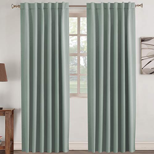 image for Turquoize Window Treatments Drapes Room Darkening Curtain Panels Back 