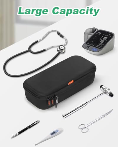 Image of Shockproof Stethoscope Case for 3M Littmann Classic III /Cardiology IV Diagnostic /MDF Acoustica Stethoscopes - Hard Stethoscope Bag Large Travel Carrying Case for Medical, Doctor, Nurse Accessories