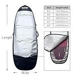 UP SURF Surfboard Bag, Daylight Bags for Fish/Hybrid Surfboards, for Size Fish/Hybrid board 5'4'', 5'8'',6'0'',6'4'',6'8'',Surfboard cover for Storage and Transport Surfboard - Image 5