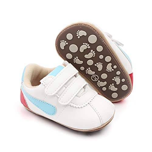 Image of Clowora Baby Boys Girls Shoes Non-Slip Rubber Sole Sneakers Infant First Walking Toddler Crib Shoes Newborn Loafers Flats.