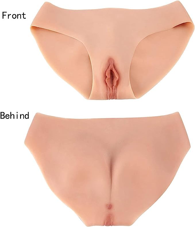 BINOT Silicone Fake Vagina Panties Short Triangle Can Pee and Inserted for Drag Queen Crossdresser Transgender,Colour 1,upgraded version3