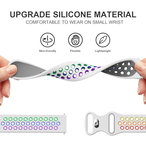 3 Pares de Correas Rainbow para Relojes de 20mm miniatura 4