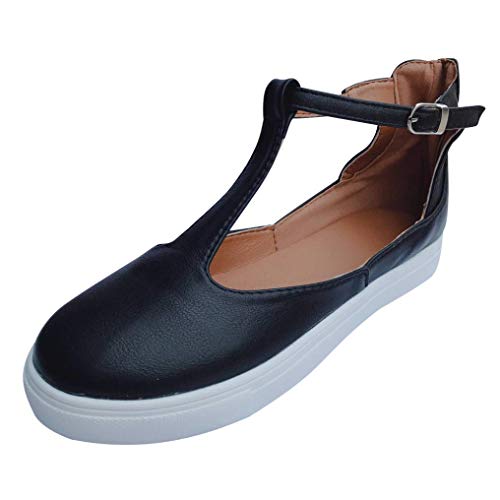 Gemütlich Mode Band Halbschuhe, Amlaiworld Sommer Frühling Damen Party Ballerinas Classic PU Leder Schuhe Römer Stilvoll Ballerinas elegant Urlaub rutschfeste Segelschuhe Cover