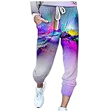 Generic Damen Hose Schwarz Bootcut Gürtel Compatible with Motorrad Hose Damen