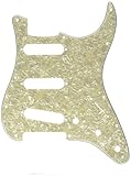 Fender Plaque 11 trous Stratocaster aged white moto