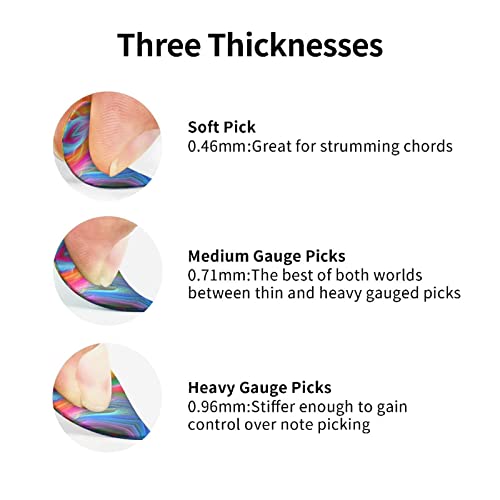 Rainbow Ocean Lot de 6 médiators pour guitare acoustique, guitare électrique, basse, ukulélé – fins, moyens et épais - Les Beatles, Paul McCartney, John Lennon, RIngo Starr, George Harrison Rainbow Ocean Lot de 6 médiators pour guitare acoustique, guitare électrique, basse, ukulélé - fins, moyens et épais – Image 7