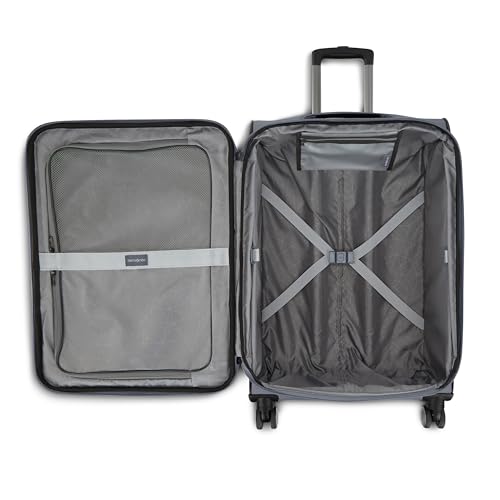 Image of Samsonite Ascella 3.0 Lightweight Softside Luggage Spinner Collection, State /Black, 3-Piece Set (Carry on /Medium /Large), Ascella 3.0 Softside Expandable Luggage With Spinner Wheels