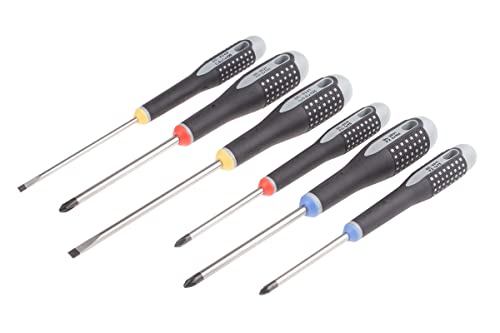 Bahco Standard-Schraubendrehersatz, 6-teilig Schlitz, PHILLIPS, POZIDRIV