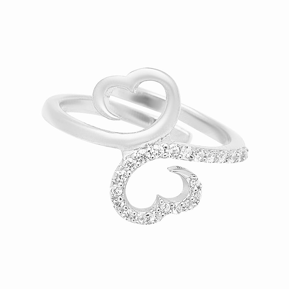 See full amazon price history chart for Treva Iconic Jewels Women 925 Silver Open Love Heart Adjustable Ring with Zircon Details Treva Iconic Jewels Women 925 Silver Open Love Heart Adjustable Ring with Zircon Details (B0CVL3DQZH) Amazon Price History, Amazon Price Tracker