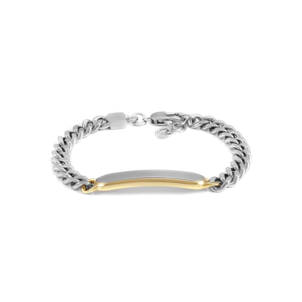 Fossil Men's Drew Two Tone Stainless Steel Bracelet, JF04851998