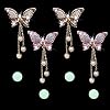 4 Pcs Bling Butterfly Car Aromatherapy Air Vent Clips, Diamond Pearl Pendant Butterfly Car Air Fresheners Vent Clips Cute Car Decoration Car Interior Decor Bling Car Accessories for Women #1
