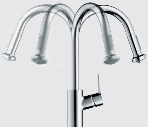 Axor Citterio Luxury 1-Handle 25-Inch Tall Kitchen Faucet With With Quickclean In Chrome, 39840001,15.13 X 2.50 X 12.88 Inches #TOP4