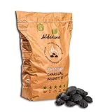 Alderline Premium Charcoal Briquettes (4kg) - Perfect for slow BBQ sessions - Ready in 15 Minutes, Pillow-Shaped, Up to 300°C, 4+ Hour Burn Time - 100% Natural, Sustainable Charcoal for Grilling - Image 1