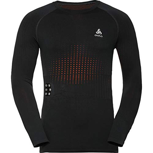 Odlo Crew Neck I-Thermic Camisa, Negro, M Hombre
