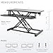 VIVO 32 inch Desk Converter, K Series, Height Adjustable Sit to Stand Riser, Dual Monitor and Laptop Workstation with Wide Keyboard Tray, Black, DESK-V000K