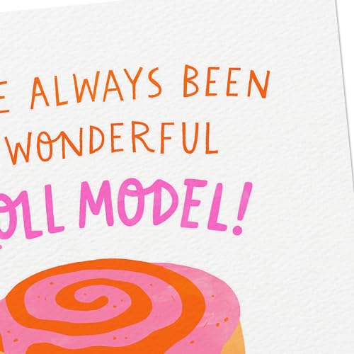 Hallmark Cartão de agradecimento engraçado Good Mail (modelo de rolo de canela) para o dia das mães,