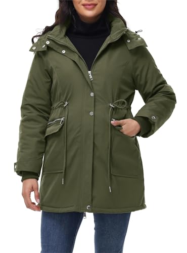 Maacie Wattierte Umstands Baumwolljacke Jacke Stehkragen Wasserdichte Baumwolljacke