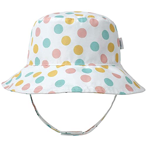 Lapi.zapi Baby Sun Hat Print Pattern Reversible Kids Boy Girls Hat Upf 50+ Sun Protection Beach Bucket Hat Wide Brim (0-6 Months, Spots Fruit) #TOP6