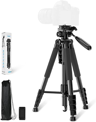 Foldable Black Camera Tripod, 1.8m Iron Tube, 3 Feet Stand, 18-180cm