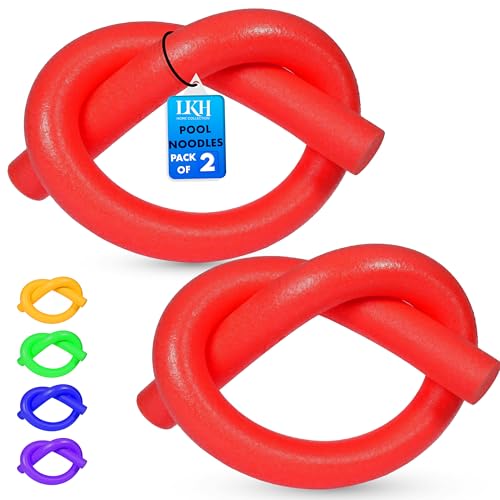 LKH Swimming Pool Noodles Pack of 2 – 145CM Long Floating Foam Noodles for Kids & Adults - Lightweight, Swim Support & Water Fun Accessory