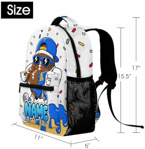 Konijoyce Back to School Custom Kids Backpack Personalized Name School Bags for Boys Bookbag Lunch Bag for Kids - 1