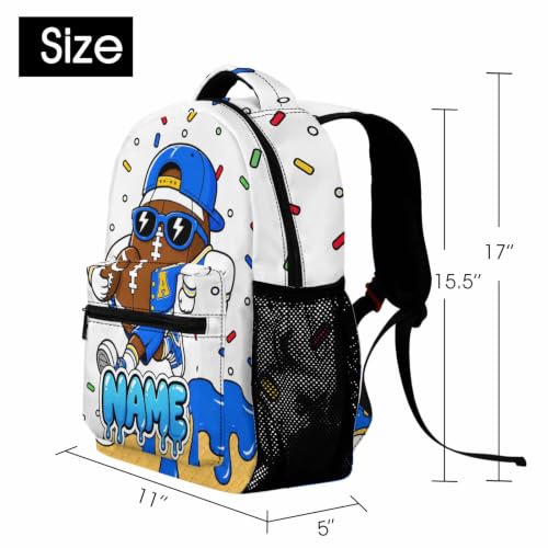 Konijoyce Back to School Custom Kids Backpack Personalized Name School Bags for Boys Bookbag Lunch Bag for Kids