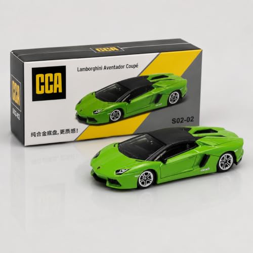 Image of Wizplex CCA Officially Licensed Lamborghini Aventador Coupe 1:64 Scale Die Cast Metal Car - Collectible Alloy Supercar with Openable Doors & Free-Rolling Wheels, Display Showpiece for Kids 3+