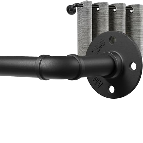 Ulinkbee Curtain Poles For Eyelet Curtains, 80-367cm Adjustable Curtain Rail, 25mm Diameter Extendable Curtain Poles Indoor/Outdoor Curtain Rods for Bedroom, Living room, Office