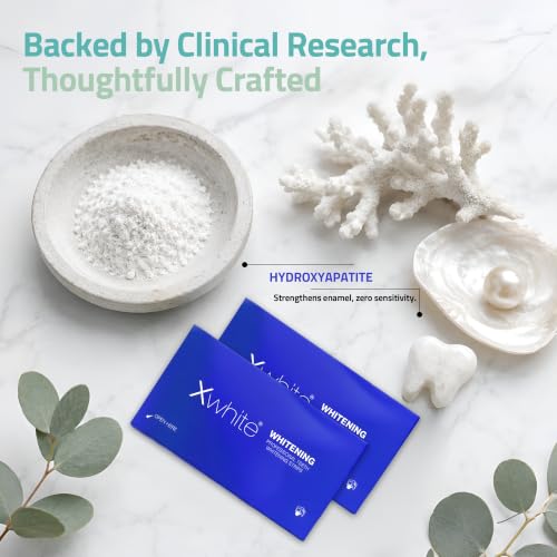 Image of Xwhite 7 Day Teeth Whitening Kit -14 Strips - Halal Certified, Vegan, Pap+, Alcohol-Free, Peroxide-Free, Dissolving Strips for Sensitive Teeth (Advanced Whitening)